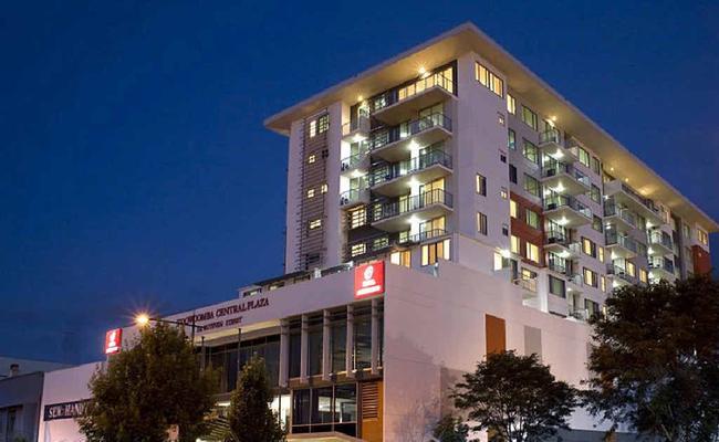 A two-bedroom sub-penthouse apartment in this luxurious Ruthven St complex has dropped in price by $76,000. Picture: Contributed