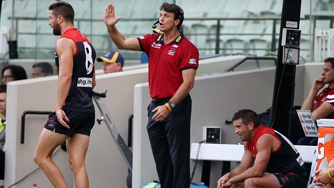 STOP! Paul Roos down at the interchange gates in Round 2. Picture: Wayne Ludbey. 