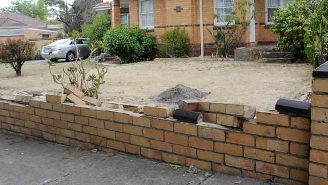 Damage to a neighbouring property after of an out-of-control house party. Picture: Andrew Henshaw