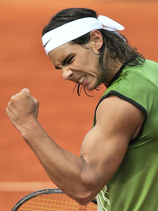 Nadal was a number of stars to go sans sleeves in the late 2000s. Picture: AFP