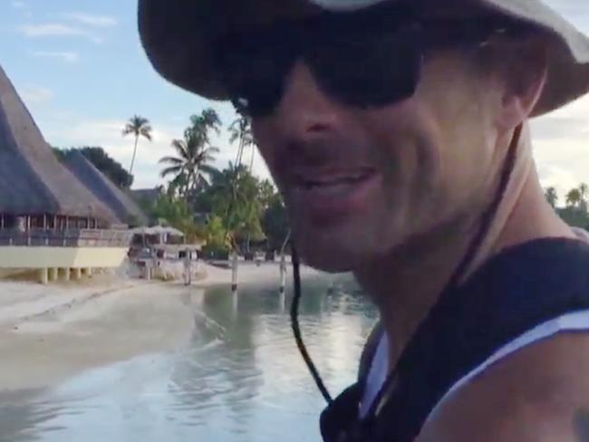 Commando Steve on holiday in Tahiti. Picture: Instagram