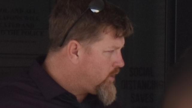 Terry Martin Bassett leaving the Toowoomba Courthouse after being sentenced for watching a teenage girl showing. Picture: News Regional Media