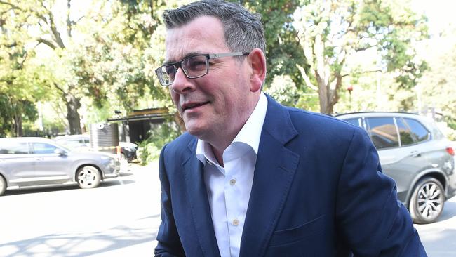 Former premier Daniel Andrews, now replete with a Brent-esque goatee, has been spotted circling the Treasury Place precinct. Picture: Josie Hayden