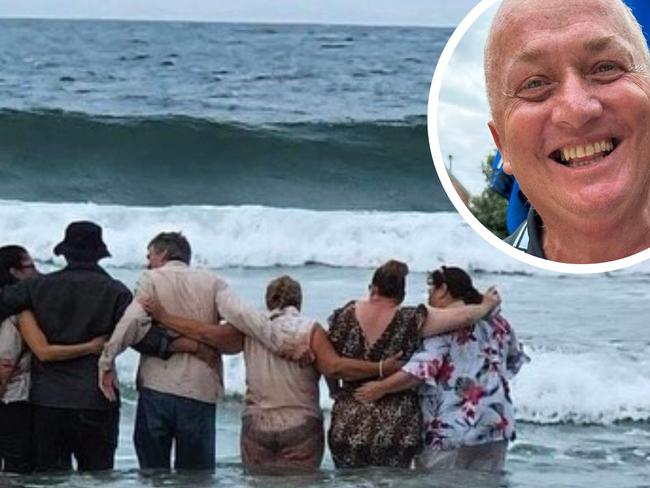 Family and friends gathered at Evans Head to farewell Casino's favourite son Brett "Lofty" Carroll.