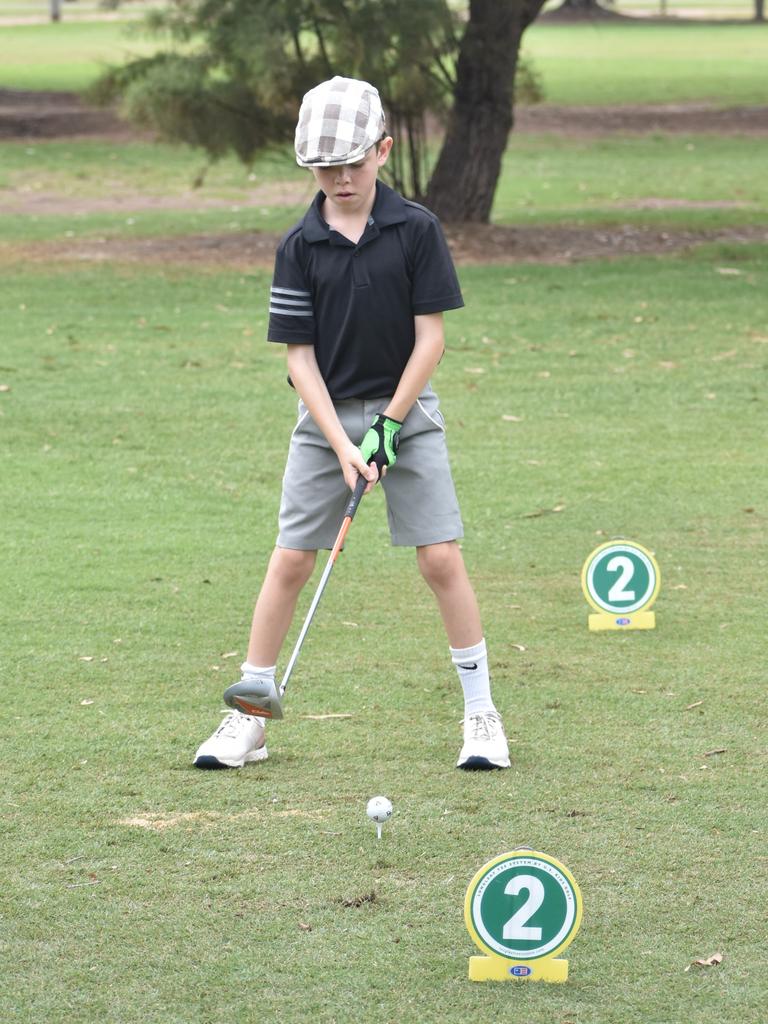 The Gold Coast's Jack Sones (boys eight years) at the US Kids Golf Foundation Australian Open at the Rockhampton Golf Club on September 28.