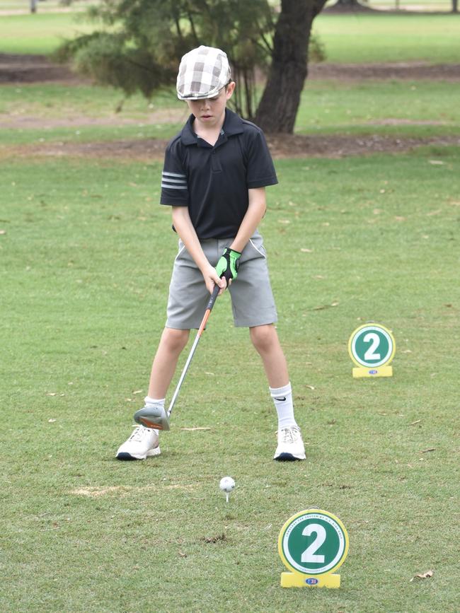 The Gold Coast's Jack Sones (boys eight years) at the US Kids Golf Foundation Australian Open at the Rockhampton Golf Club on September 28.