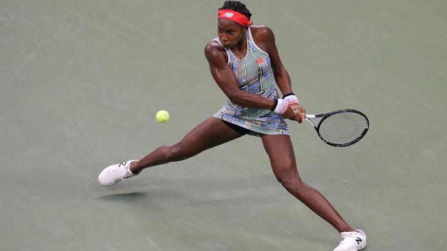 Coco Gauff in action against Anastasia Potapova. Picture: AP