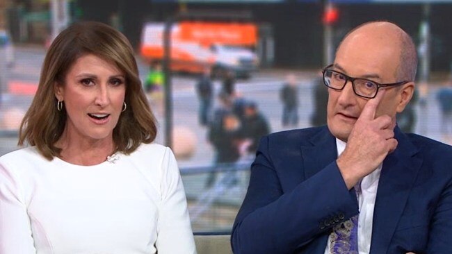 Kochie, pictured on his final Sunrise show as host, said he is working with the Australian Competition and Consumer Commission to crack down on online scams. Picture: Channel 7