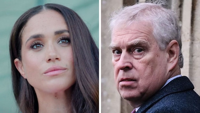 Meghan Markle and Prince Andrew. Picture: Supplied