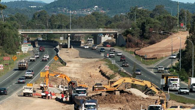 Back in 1998 — roadworks near Coomera. Pic:Bruce Long.