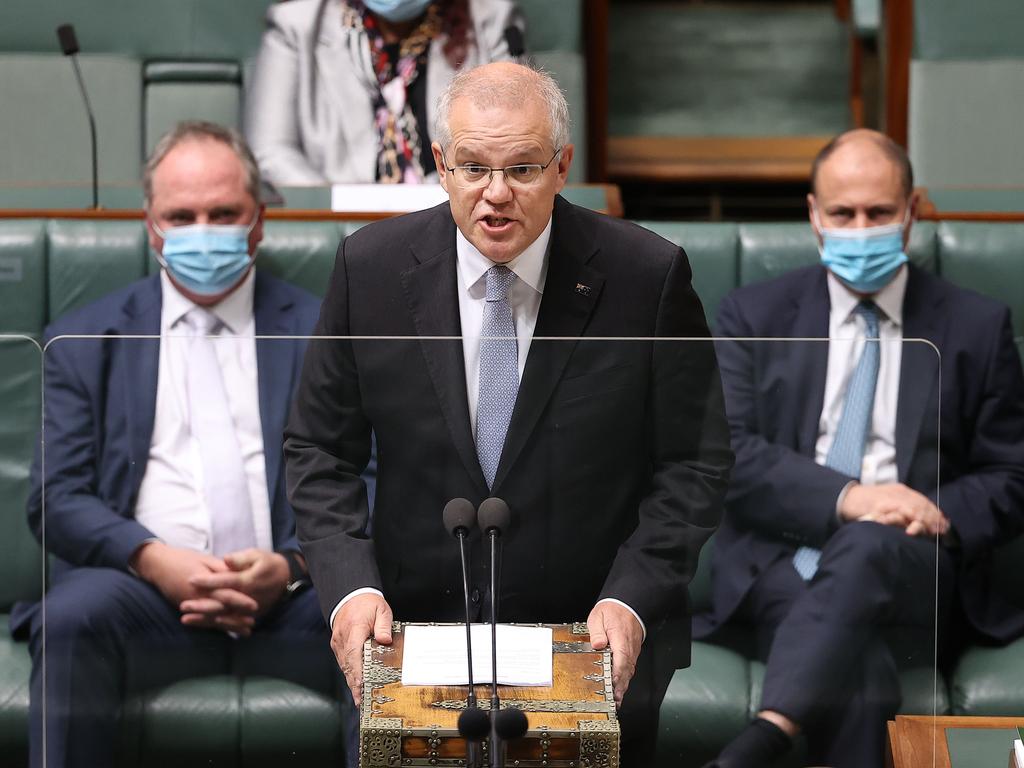 Scott Morrison denied that he had ‘lost control’ of the House and Senate. Picture: NCA NewsWire / Gary Ramage