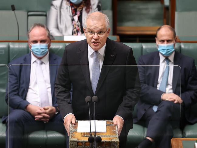 Scott Morrison denied that he had ‘lost control’ of the House and Senate. Picture: NCA NewsWire / Gary Ramage