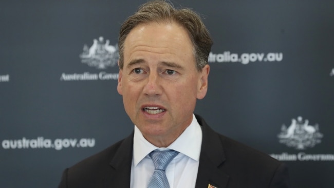 Health Minister Greg Hunt hoped those who were hesitant about the mRNA vaccines due to the new technology will come out for the protein-based Nuvaxovid jab. Picture: NCA NewsWire/ David Crosling