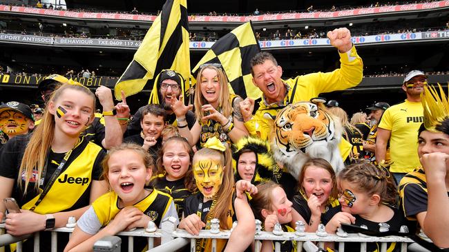 Up to 20,000 Tigers fans are expected at Sunday’s family fun day. Picture: Jason Edwards