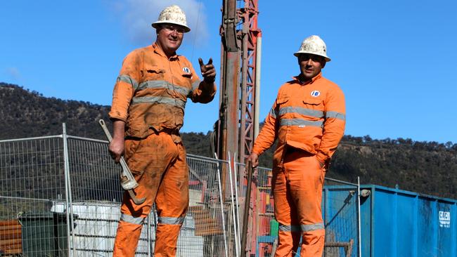 Exploration wells being drilled for NuCoal Resources in the Hunter Valley in 2011.