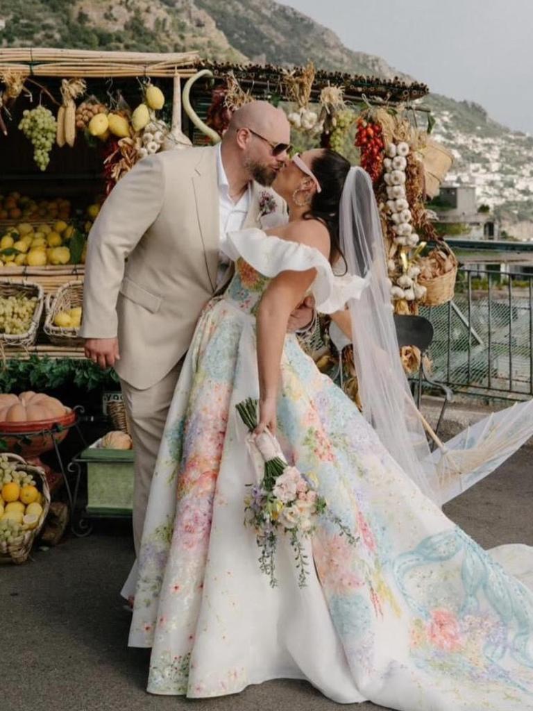 Cristina and Petar tied the knot for a second time on Italy's Amalfi Coast. Picture: Dean Snushall Photography