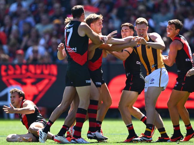 Matt Guelfi kept James Sicily quiet. Picture: Getty Images