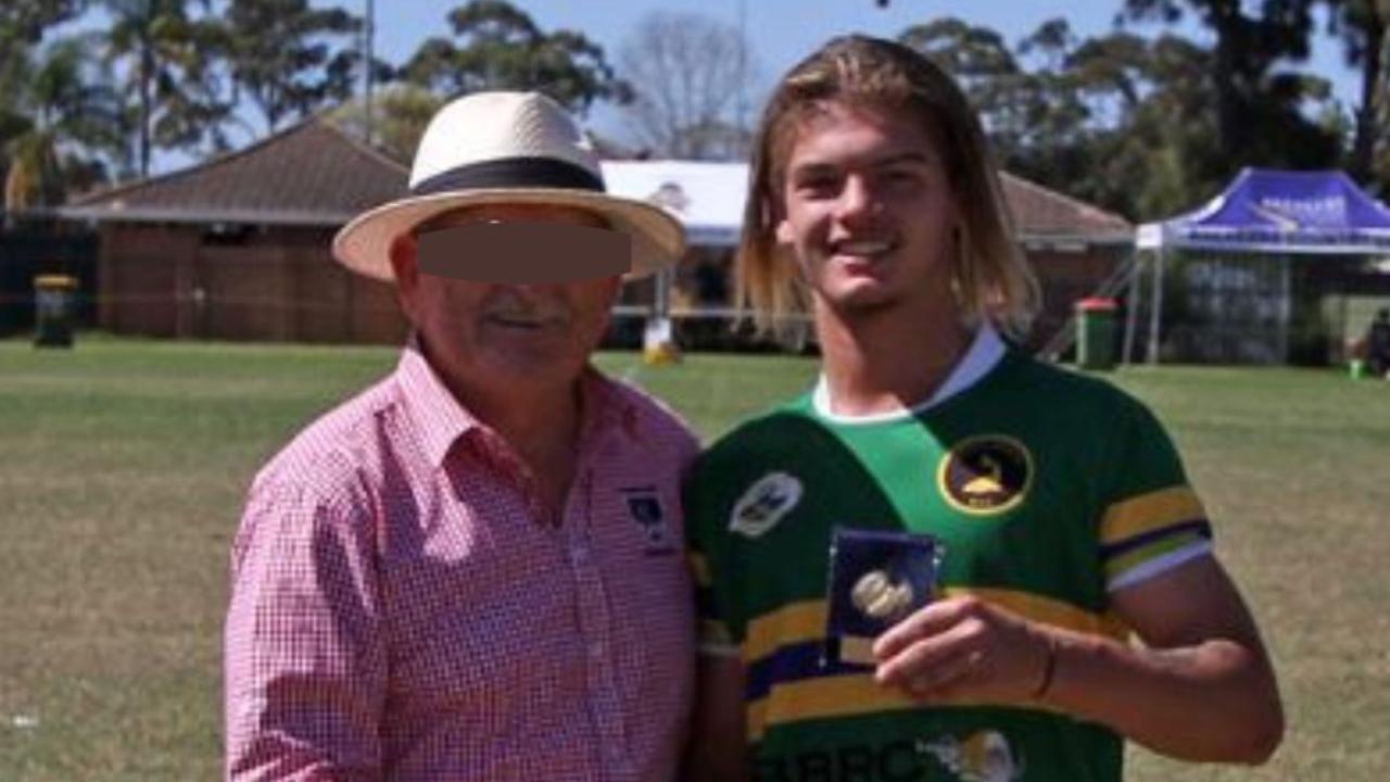 Reece Phillip Piepers, 22, of NSW’s Umina Beach (r). Picture: Avoca Beach Sharks RUFC