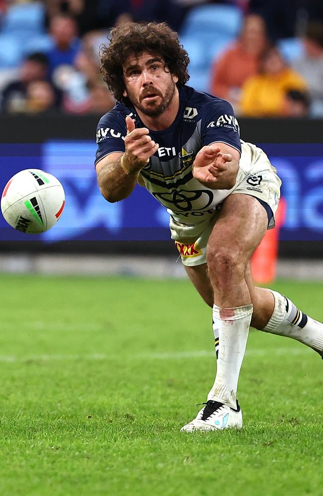 Jake Granville’s incredible toughness was on display not long ago when he played more than 70 minutes after tearing his biceps in round 13 against the Roosters. (Photo by Jeremy Ng/Getty Images)