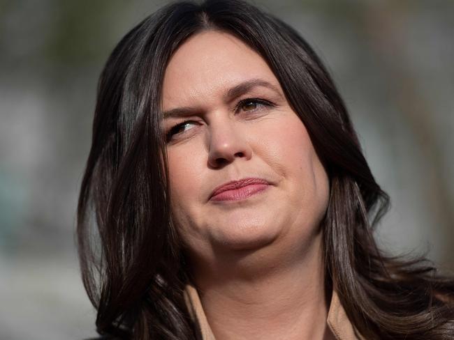 White House Press Secretary Sarah Sanders admitted she made false statements to the media. Picture: AFP