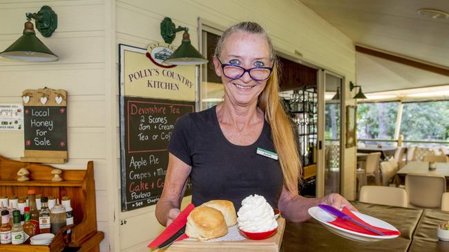 Judith Taylor has been working hard to keep things under control at Polly’s Country Kitchen. Picture: Jerad Williams