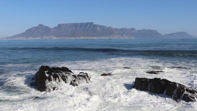 The view of Table Mountain on Cape Town’s mainland from Robben Island, South Africa. Picture: Megan Palin.