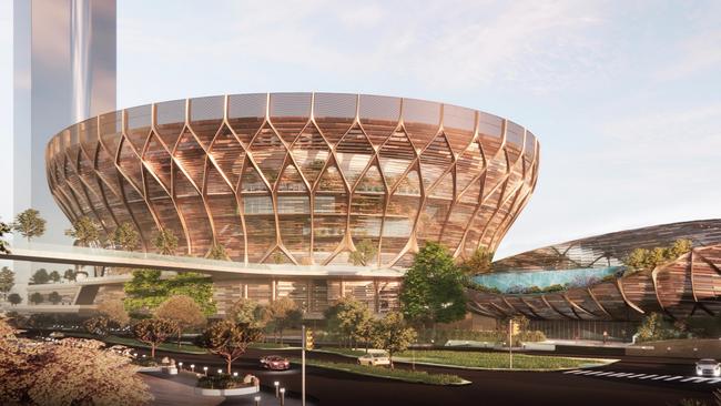 A Brisbane Arena concept study by Noel Robinson Architect and HKS