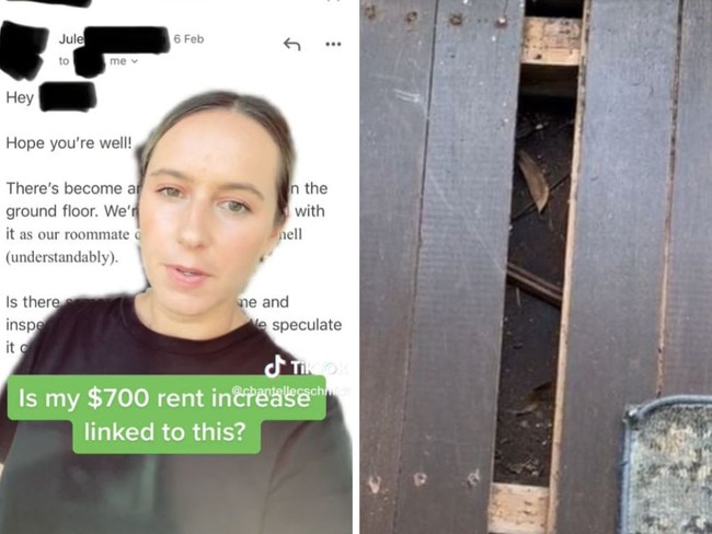 A renter has a gross theory about why their rent was increased by $700 a fortnight. Picture: TikTok