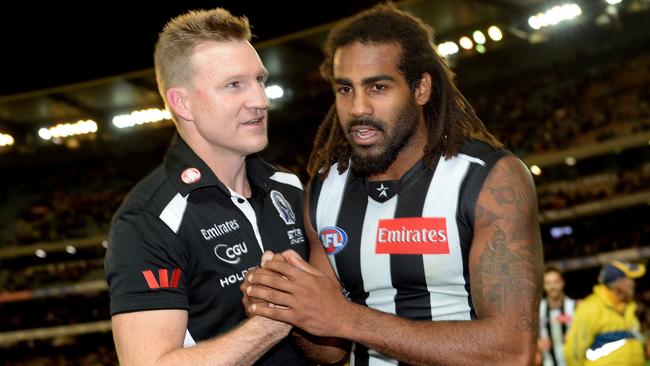 Nathan Buckley with Heritier Lumumba.