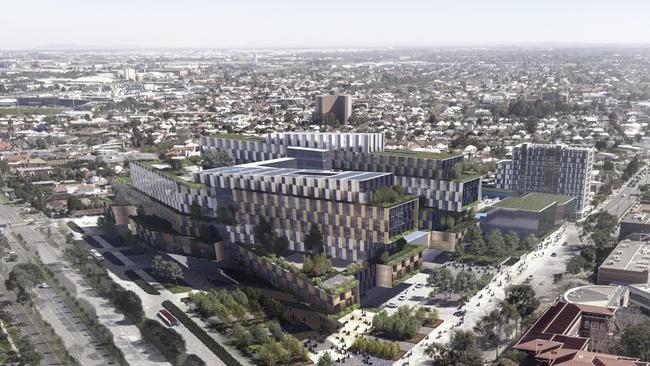 An architect’s impression of the new Footscray Hospital.