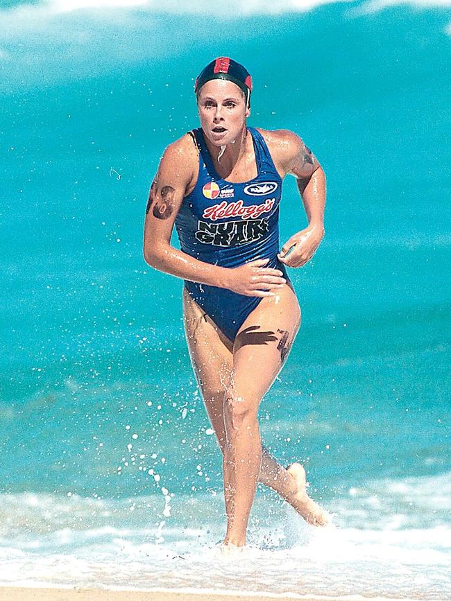 Warner competing in an Ironwoman competition in Newcastle in 2003. (Picture: Supplied)