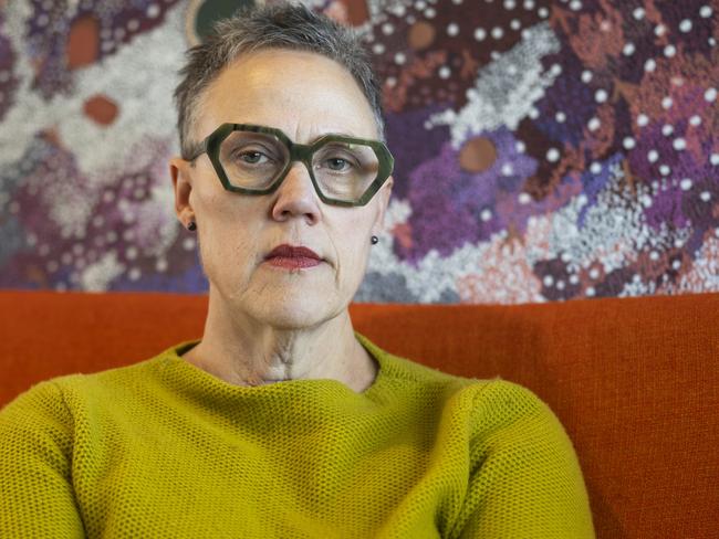 CANBERRA, AUSTRALIA. JULY 23, 2023: Aboriginal Australian artist, curator, writer Brenda L Croft at home in Canberra. Picture: Martin Ollman