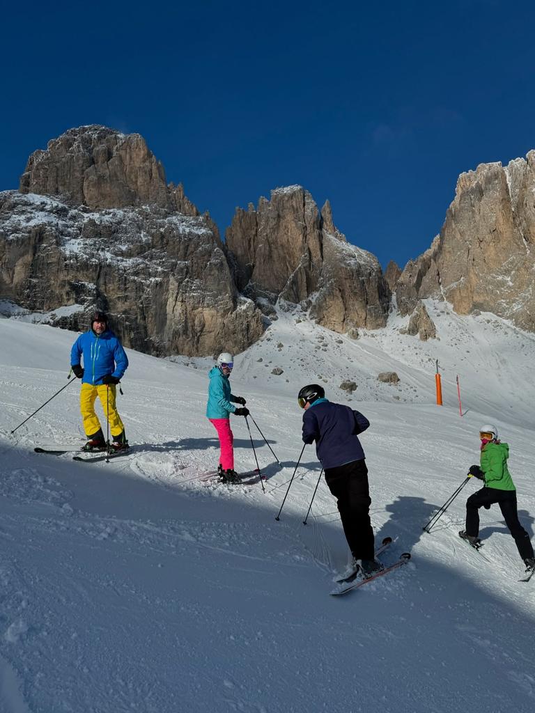 Luke Sayers with daughters in Italy. Picture: Instagram