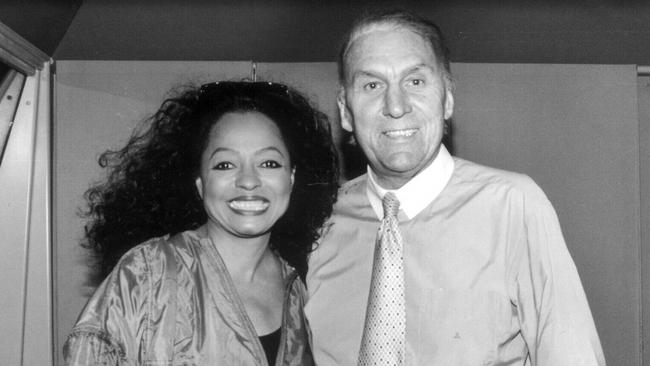 Singer Diana Ross with John Laws.