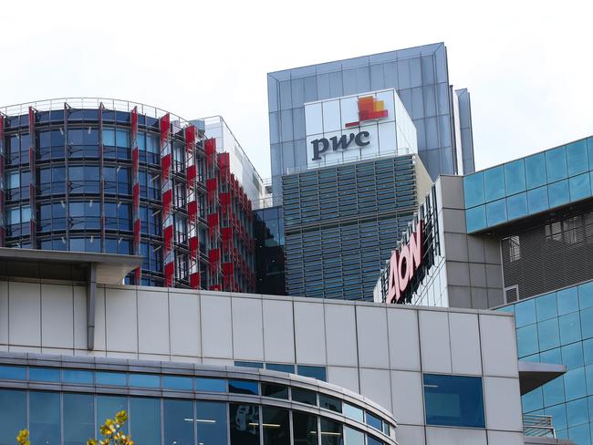 SYDNEY, AUSTRALIA: NewsWire Photos: MARCH 13 2024: A general view of the PWC Building in the CBD in Sydney after PwC Australia staff have been told 366 jobs will be axed as part of widespread cuts announced within the firm on Wednesday. The firmâs 7200-strong staff were informed at midday on Wednesday that 329 staff and up to 37 partners were losing their jobs major restructure. . Picture: NCA NewsWire/ Gaye Gerard