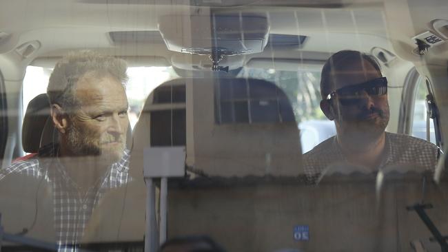 Australian cameraman Ben Williamson (R) and sound recordist David Ballment (L) after being released on bail. Picture: AFP