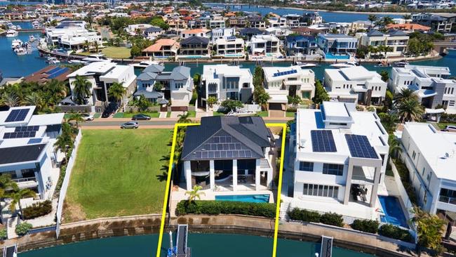 53 Royal Albert Crescent, Sovereign Islands, is listed for auction Wednesday.