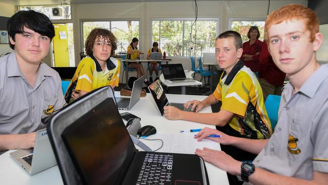 The Rivers Academy of STEM Excellence (RASE) students from Left: Dakoda Jenkins, Finlay George, Jack Sirach and Malachi Maxwell.