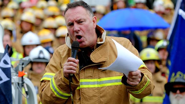 United Firefighters Union secretary Peter Marshall. Picture: Tim Carrafa