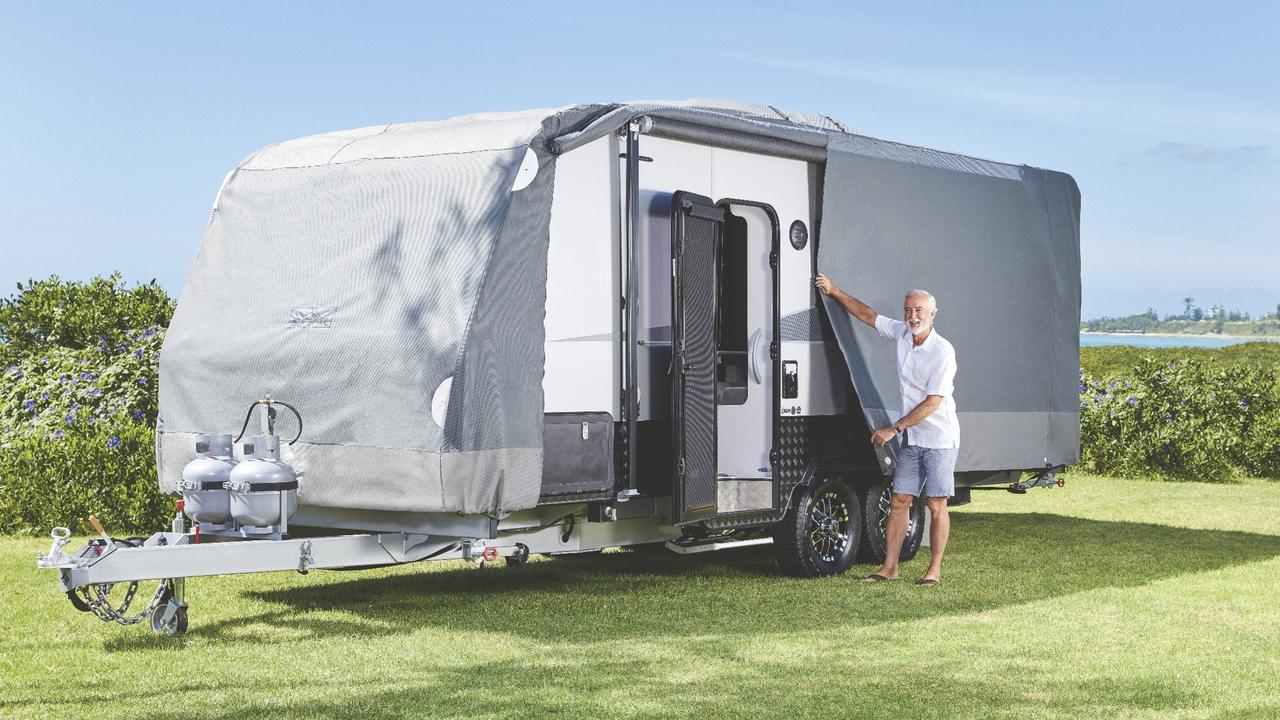 The 14-16ft or 16-18ft caravan cover for $100. Picture: Aldi