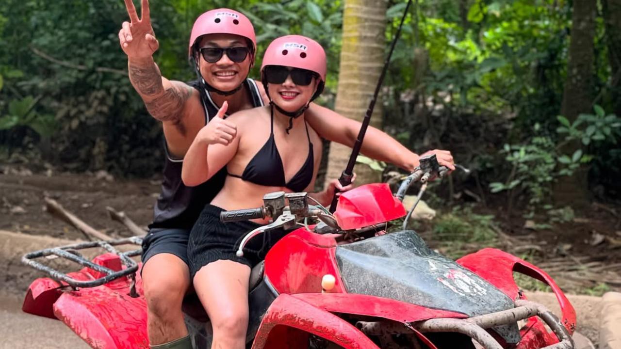 Darwin Cabato quad-biking with girlfriend Apple Morante