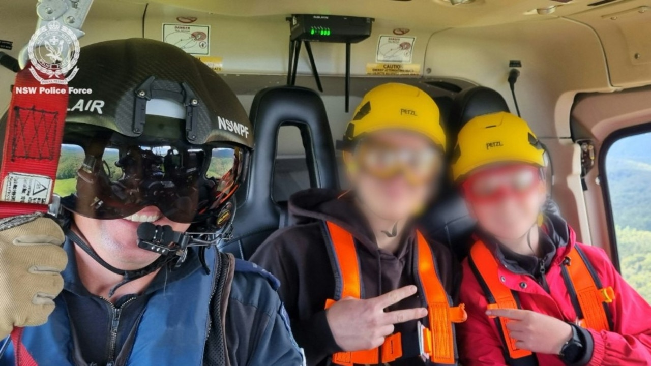 Two of the rescued hikers. Picture: NSW Police
