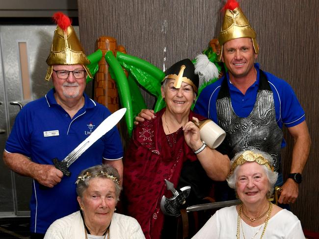 Northern Queensland Legacy Roman Banquet at the Townsville RSL. Legacy board members Doug Millican and Mark Mollachino with Barbara Van Riswijk and (front) Rona Borgges and Marilyn Kwas.  Picture: Evan Morgan