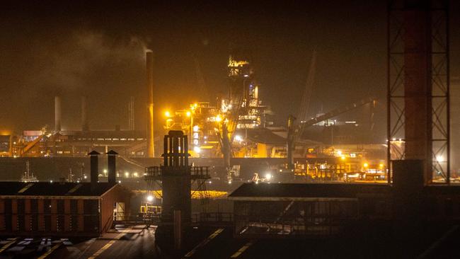 Whyalla’s steelworks and smelter facility late last year. Picture: Ben Clark