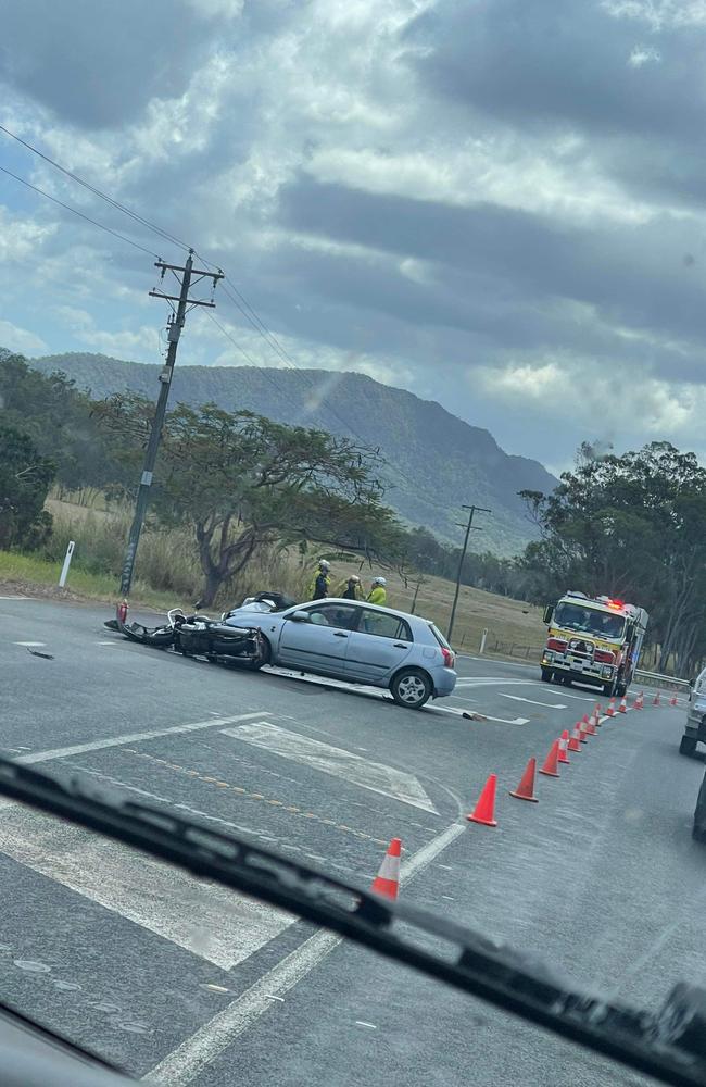 A motorbike rider has been killed in a crash with a car at Yalboroo on Saturday, September 16.