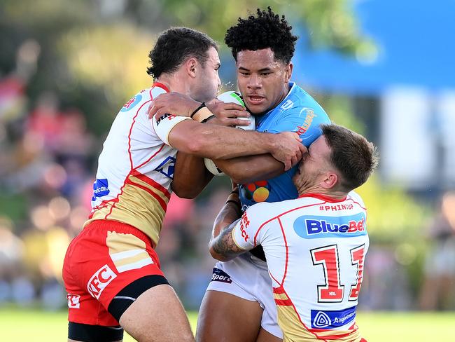 Josiah Pahulu is set to be rewarded with a contract extension after a stellar rookie campaign. Picture: Bradley Kanaris/Getty Images