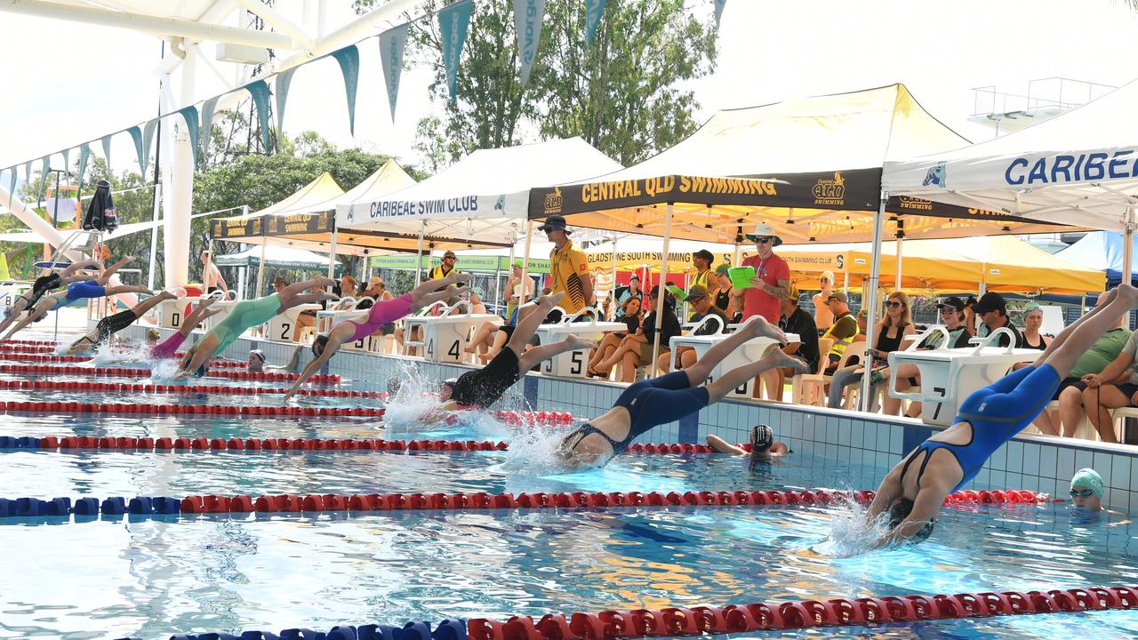 SWIMMING 2020 Beef City: Girls 9 & Over 200m medley Heat 3