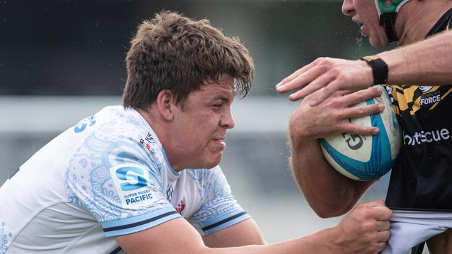 08/03/25. News Local. Sport. Daceyville, Sydney, NSW. Pics by Julian Andrews.Action pictures from the NSW Waratahs U20  V Western Force at Daceyville.WaratahÃs player Joe Mangelsdorf