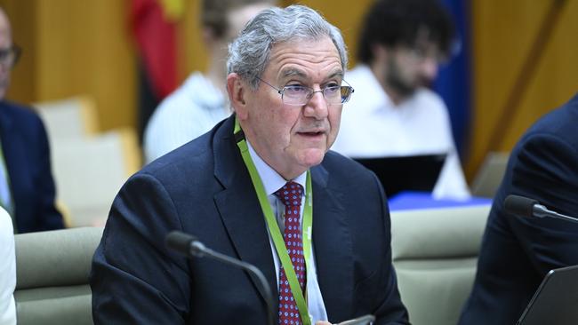 Joe Longo appearing before a budget estimates committee sitting at Parliament House. Picture: Martin Ollman