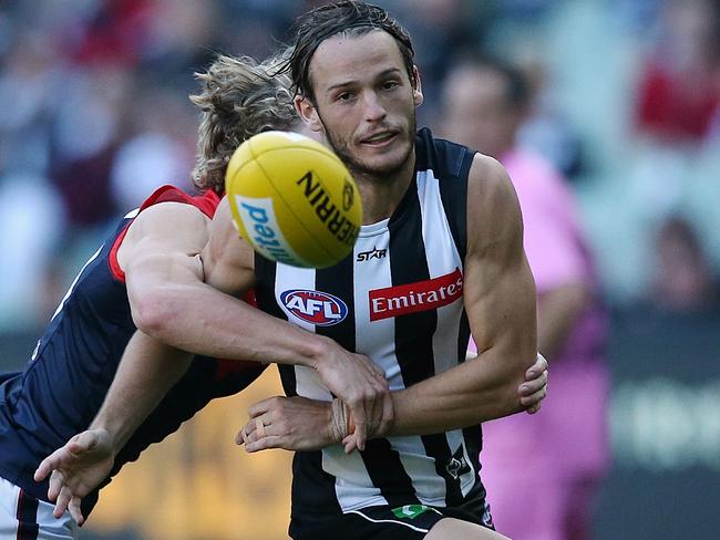 James Aish is struggling in his first season at Collingwood. Picture: Wayne Ludbey